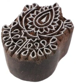 Indischer Textilstempel, Holz Stoffdruckstempel, Blaudruck Stempel, Druck Modell - 4*5 Cm Blume 9