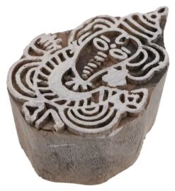 Indischer Textilstempel, Holz Stoffdruckstempel, Blaudruck Stempel, Druck Modell - 4*6 Cm Ganesha 1