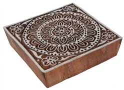 Indischer Textilstempel, Holz Stoffdruckstempel, Blaudruck Stempel, Druck Modell - 10*10 Cm Mandala 2