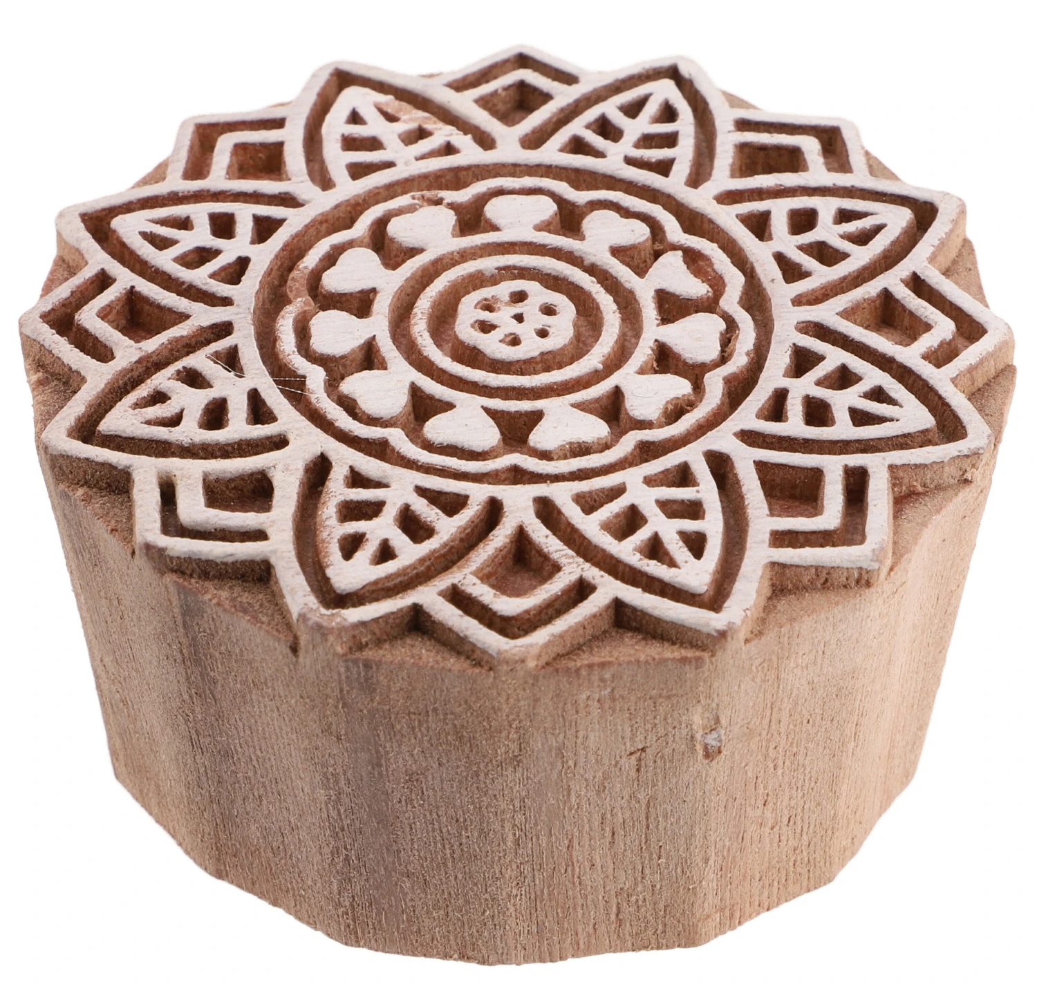 Indischer Textilstempel, Holz Stoffdruckstempel, Blaudruck Stempel, Druck Modell - Ø 5 Cm Mandala 5 1 Indischer Textilstempel, Holz Stoffdruckstempel, Blaudruck Stempel, Druck Modell - Ø 5 Cm Mandala 5