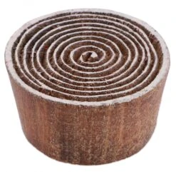 Indischer Textilstempel, Holz Stoffdruckstempel, Blaudruck Stempel, Druck Modell - Ø 5 Cm Spirale 7