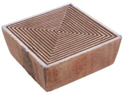 Indischer Textilstempel, Holz Stoffdruckstempel, Blaudruck Stempel, Druck Modell - 7*7 Cm Spirale 1