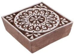 Indischer Textilstempel, Holz Stoffdruckstempel, Blaudruck Stempel, Druck Modell - 7*7 Cm Blume 1