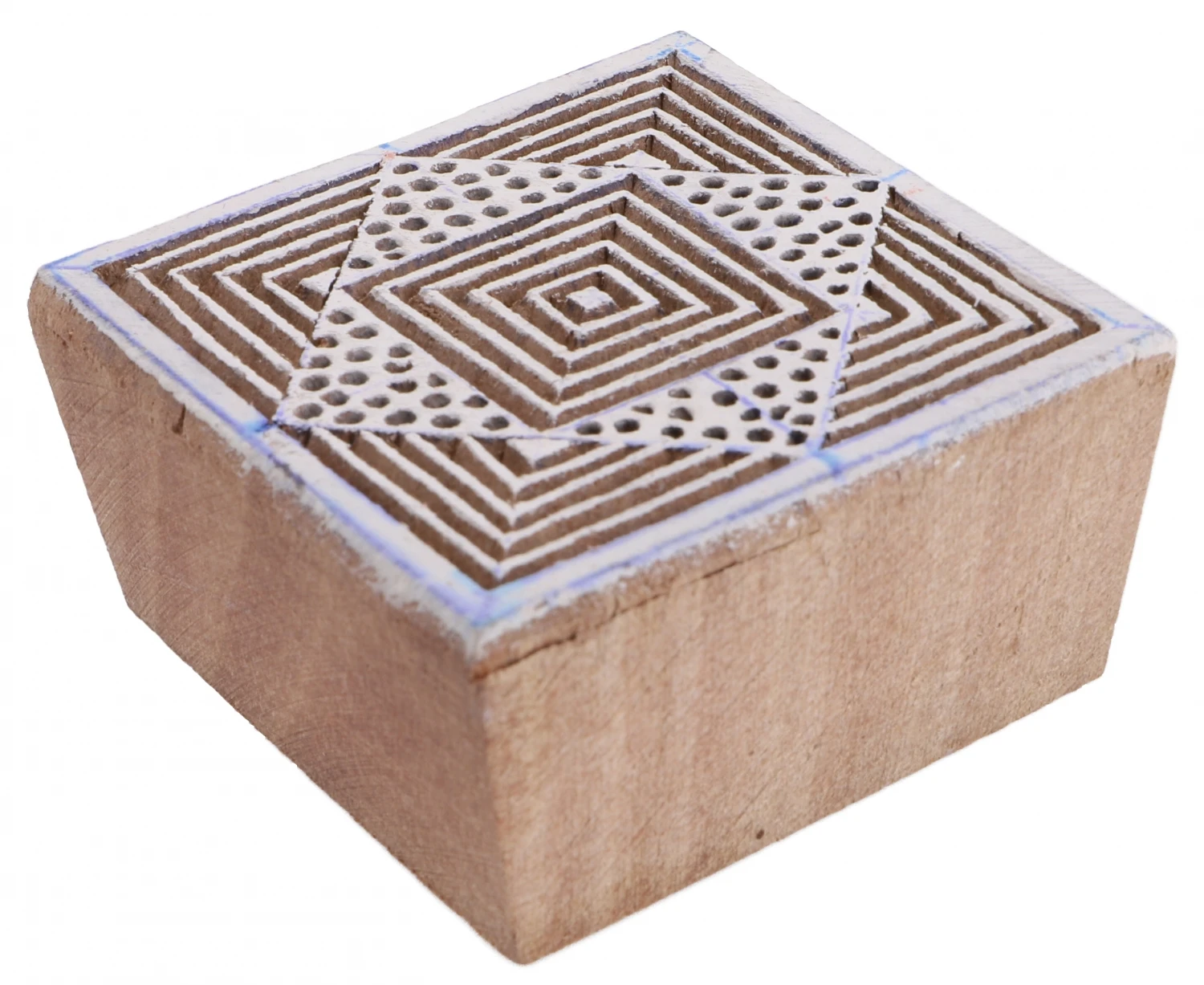 Indischer Textilstempel, Holz Stoffdruckstempel, Blaudruck Stempel, Druck Modell - 5*5 Cm Spirale 3 2 Indischer Textilstempel, Holz Stoffdruckstempel, Blaudruck Stempel, Druck Modell - 5*5 Cm Spirale 3 – Bild 2