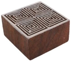 Indischer Textilstempel, Holz Stoffdruckstempel, Blaudruck Stempel, Druck Modell - 5*5 Cm Spirale 2