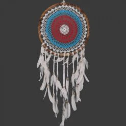 Traumfänger - Blau/weiß/rot 44 Cm -Deko Haus Store f 9 3 traumfaenger klein 5