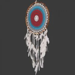 Traumfänger - Blau/weiß/rot 44 Cm -Deko Haus Store f 9 3 traumfaenger klein 6