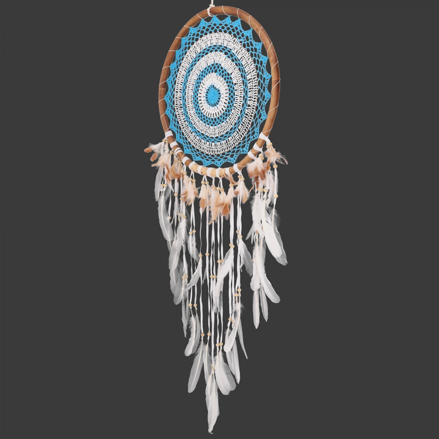 Traumfänger - Blau/weiß 44 Cm 5 Traumfänger - Blau/weiß 44 Cm – Bild 5