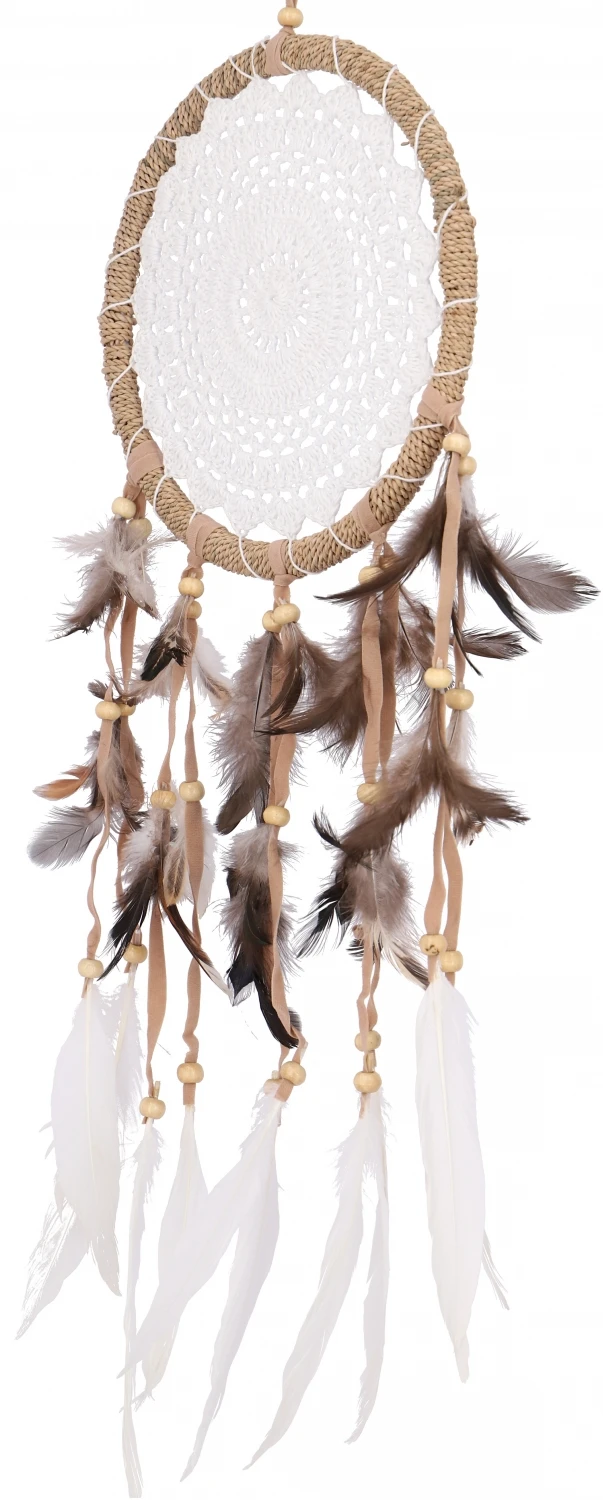 Traumfänger Mit Gehäkelter Spitze - Weiß 22 Cm 2 Traumfänger Mit Gehäkelter Spitze - Weiß 22 Cm – Bild 2