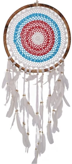 Traumfänger - Blau/weiß/rot 44 Cm