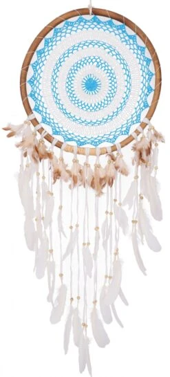 Traumfänger - Blau/weiß 44 Cm