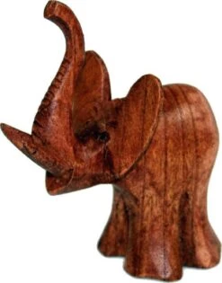 Geschnitzte Kleine Deko Figur - Fancy Elefant - 14 Cm