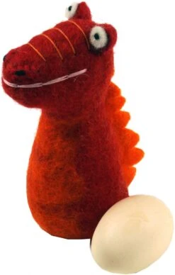 Filz Eierwärmer, Handgemachter Filzdekoration Aus Nepal, Filztier - Drache