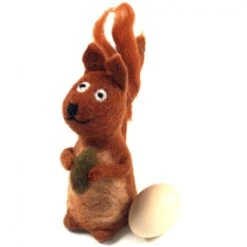 Filz Eierwärmer, Handgemachter Filzdekoration Aus Nepal, Filztier - Eichhörnchen