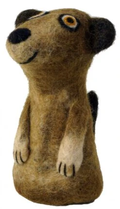 Filz Eierwärmer, Handgemachter Filzdekoration Aus Nepal, Filztier - Erdmännchen Braun