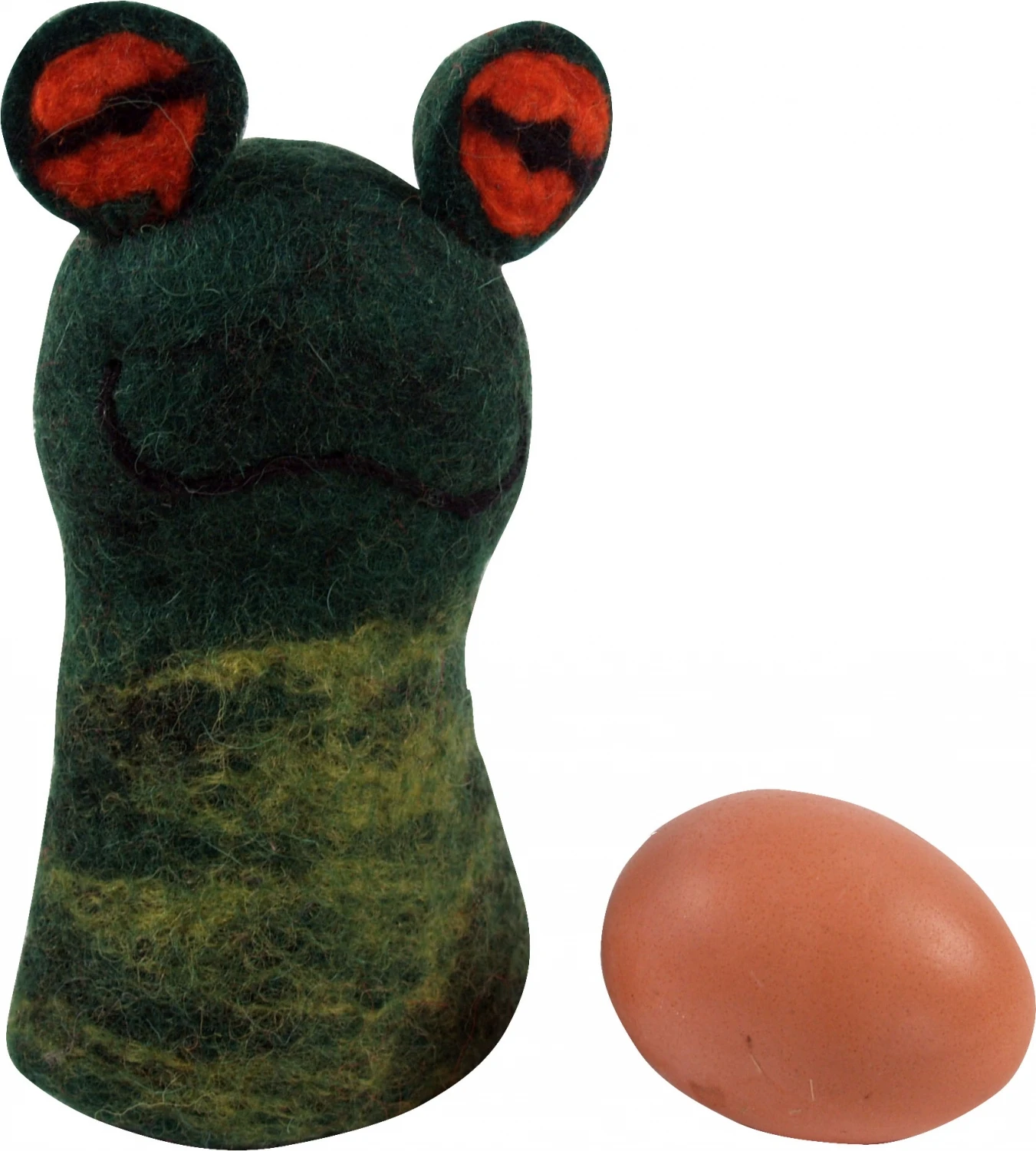 Filz Eierwärmer, Handgemachter Filzdekoration Aus Nepal, Filztier - Frosch 1 Filz Eierwärmer, Handgemachter Filzdekoration Aus Nepal, Filztier - Frosch