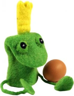 Filz Eierwärmer, Handgemachter Eierwärmer Aus Nepal, Filztier - Froschkönig