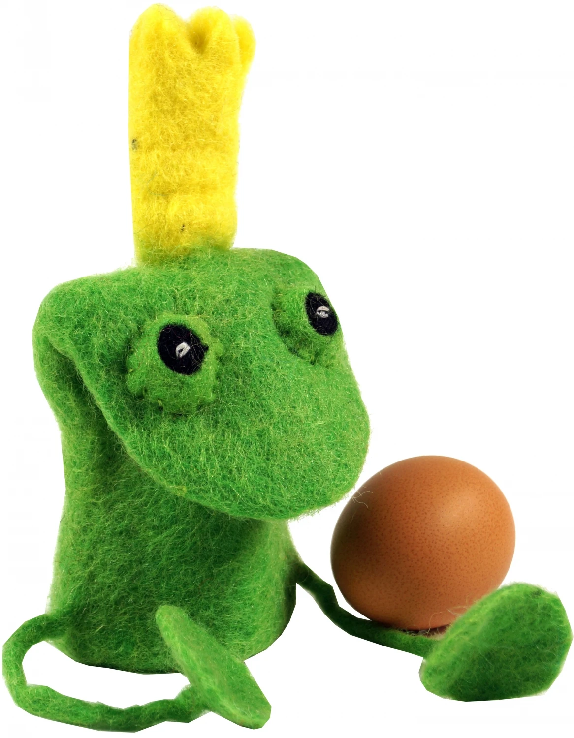 Filz Eierwärmer, Handgemachter Eierwärmer Aus Nepal, Filztier - Froschkönig 1 Filz Eierwärmer, Handgemachter Eierwärmer Aus Nepal, Filztier - Froschkönig