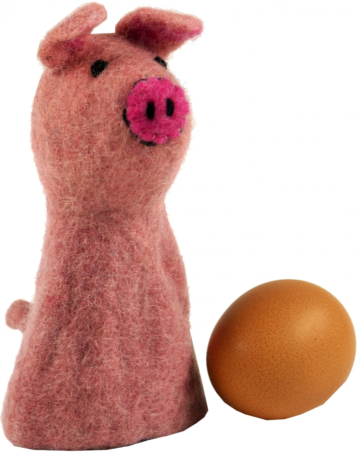 Filz Eierwärmer, Handgemachter Eierwärmer Aus Nepal, Filztier - Schweinchen 1 Filz Eierwärmer, Handgemachter Eierwärmer Aus Nepal, Filztier - Schweinchen