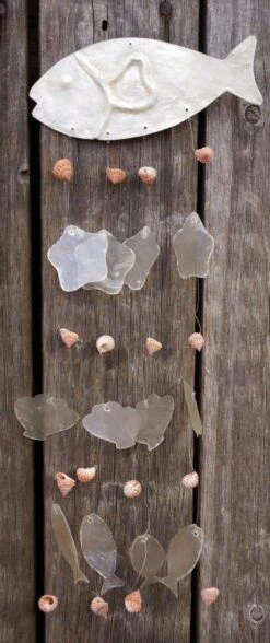 Mobile Aus Muscheln - Fisch 1 - 40x13x0,5 Cm