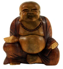 Geschnitzter Lucky Buddha 20 Cm - Modell 7