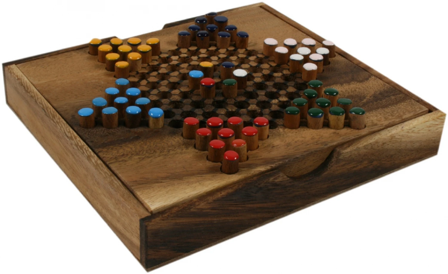 Brettspiel, Gesellschaftsspiel Aus Holz - Halma 2 - 4x17x18 Cm 1 Brettspiel, Gesellschaftsspiel Aus Holz - Halma 2 - 4x17x18 Cm