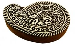 Indischer Textilstempel, Holz Stoffdruckstempel, Blaudruck Stempel, Druck Modell - Set 7 - 15x11x3 Cm