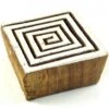 Indischer Textilstempel, Holz Stoffdruckstempel, Blaudruck Stempel, Druck Modell - 5*5 Cm Spirale 6