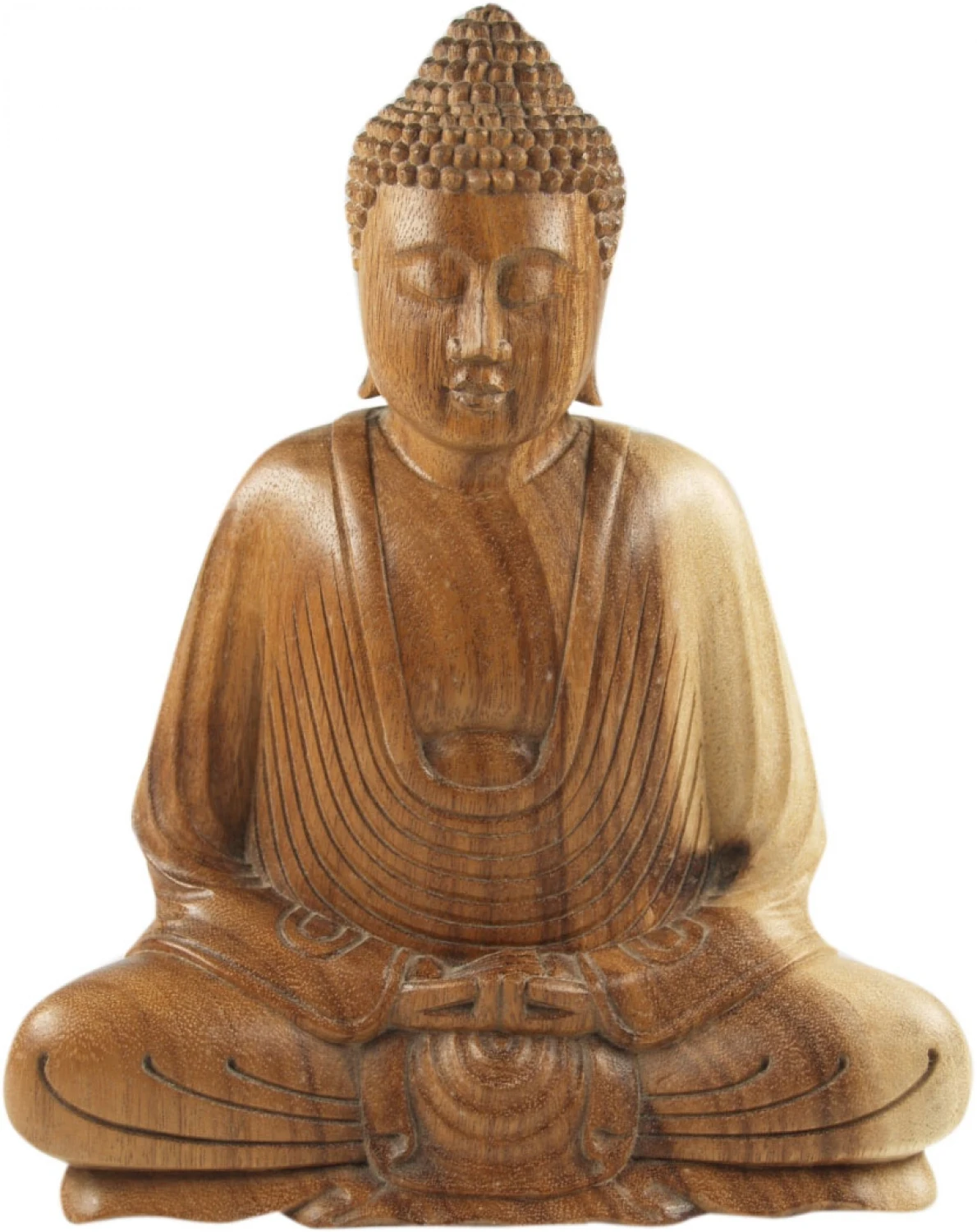 Holzbuddha, Buddha Statue, Handarbeit 27 Cm, Dhyana Mudra - Design 10 1 Holzbuddha, Buddha Statue, Handarbeit 27 Cm, Dhyana Mudra - Design 10