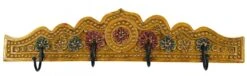 Indische Vintage Hakenleiste, Garderobe - Design 1 - 11,5x50x2,5 Cm