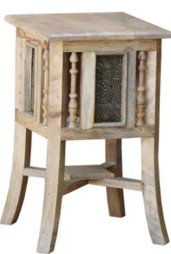 Orientalischer Beistelltisch Mit Messing Dekoration - Größe S 45cm