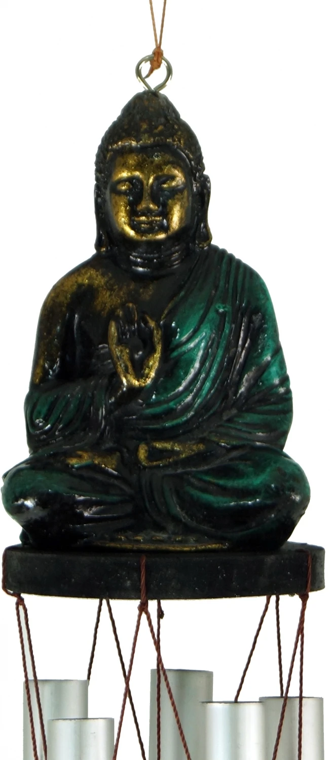 Klangspiel Mit Buddha - Grün 1 Klangspiel Mit Buddha - Grün