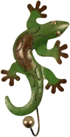 Kleiner Garderobenhaken, Metall Kleiderhaken - Gecko 3 - 20x10 Cm