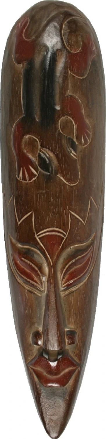 Kleine Abstrakte Maske, Wandschmuck, Ethno Wanddekoration Aus Balsaholz - Modell 2 - 50 Cm 1 Kleine Abstrakte Maske, Wandschmuck, Ethno Wanddekoration Aus Balsaholz - Modell 2 - 50 Cm