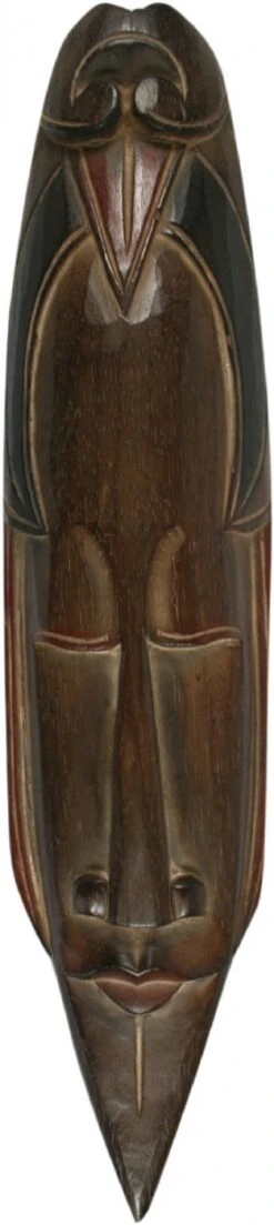 Kleine Abstrakte Maske, Wandschmuck, Ethno Wanddekoration Aus Balsaholz - Modell 3 - 50 Cm