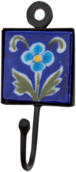 Wandhaken, Garderobenhaken Mit Handgefertigter Fliese, Kleiderhaken (5*5 Cm) - Modell 11