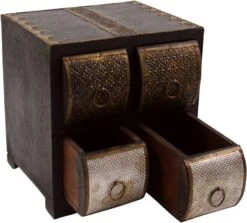 Schubfachschränkchen, Apothekerschränkchen, Schmuck Schränkchen - Modell 4 - 20x18x15 Cm