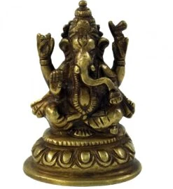 Messingfigur Ganesha Statue 9 Cm - Motiv 14