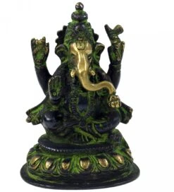 Messingfigur Ganesha Statue 10 Cm - Motiv 12