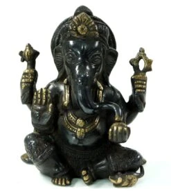 Messingfigur Ganesha Statue 15 Cm - Motiv 25