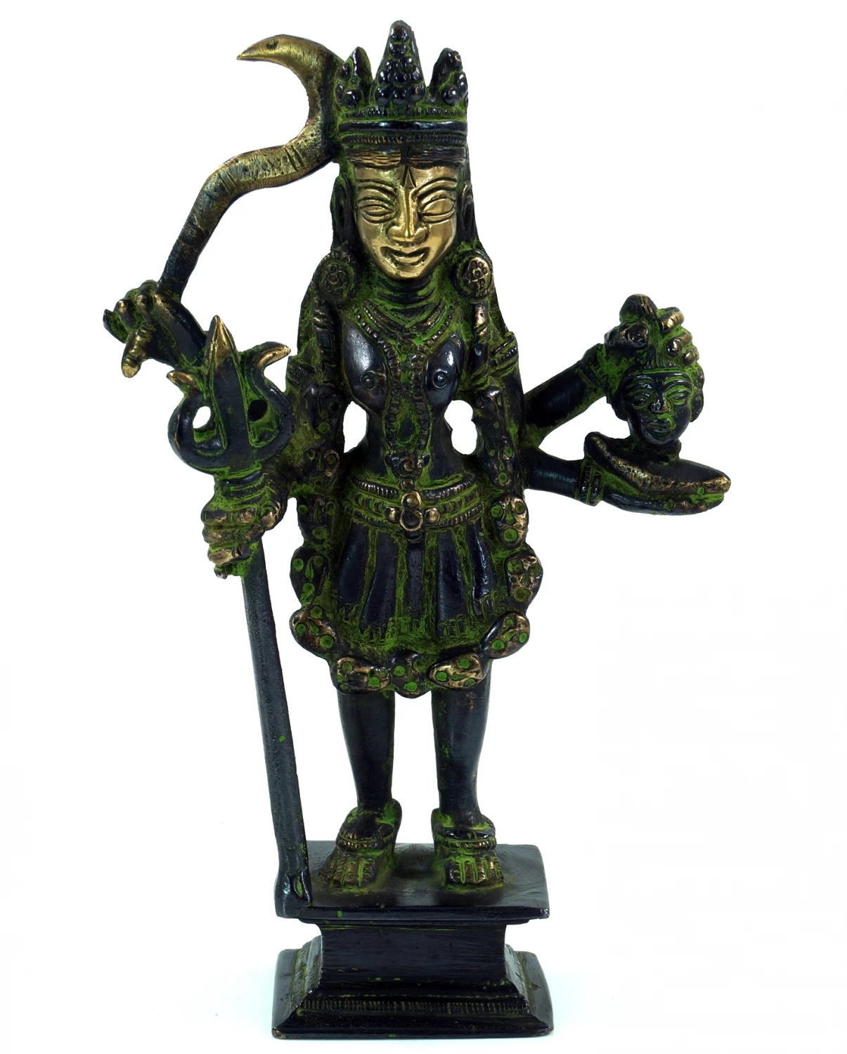 Messingfigur, Statue Kali 19 Cm - Motiv 1 1 Messingfigur, Statue Kali 19 Cm - Motiv 1
