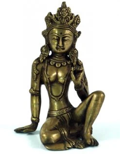 Messingfigur, Statue Laxmi 16 Cm - Motiv 12