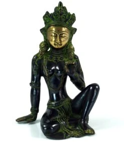 Messingfigur, Statue Laxmi 16 Cm - Motiv 2