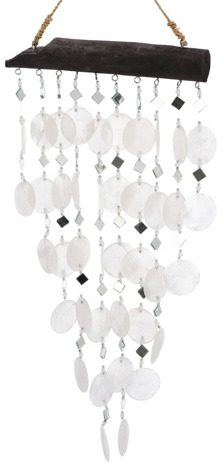 Muschel Mobile, Ethno Windspiel, Sonnenfänger - Weiß - 60x30x2 Cm 1 Muschel Mobile, Ethno Windspiel, Sonnenfänger - Weiß - 60x30x2 Cm