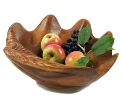 Obstschale Muschel, Geschnitzte Obstschale - M3 Muschel - 11x33x33 Cm