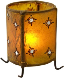 Orientalisches Teelicht `Henna` Nr. 1 - 13x9x9 Cm Ø9 Cm