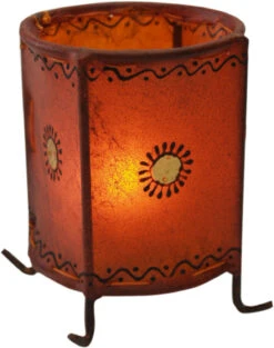 Orientalisches Teelicht `Henna` Nr. 2 - 13x9x9 Cm Ø9 Cm