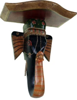 Kleines Wandregal `Elefant` - 28x25x16 Cm