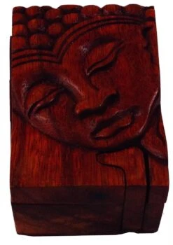 Puzzlebox, Schmuckschatulle, Magic Box, Schachtel Mit Geheim Verschluß - Buddha 2 - 5x10x6,5 Cm