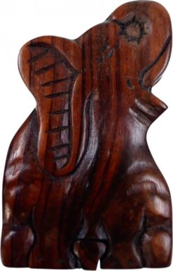 Puzzlebox, Schmuckschatulle, Magic Box, Schachtel Mit Geheim Verschluß - Elefant - 7x11x9 Cm